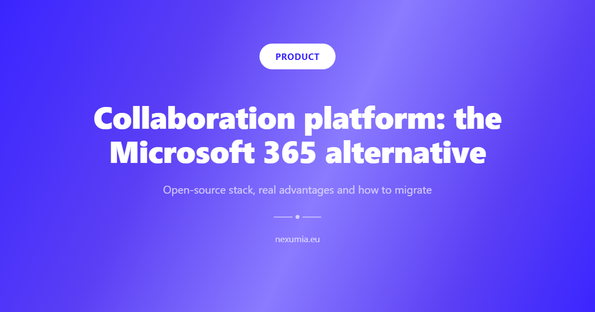 Cover image for the article: Collaboration platform: the Microsoft 365 alternative