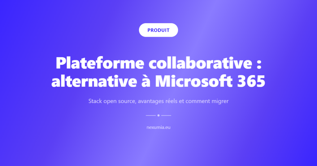Image de couverture de l'article : Plateforme collaborative : alternative à Microsoft 365