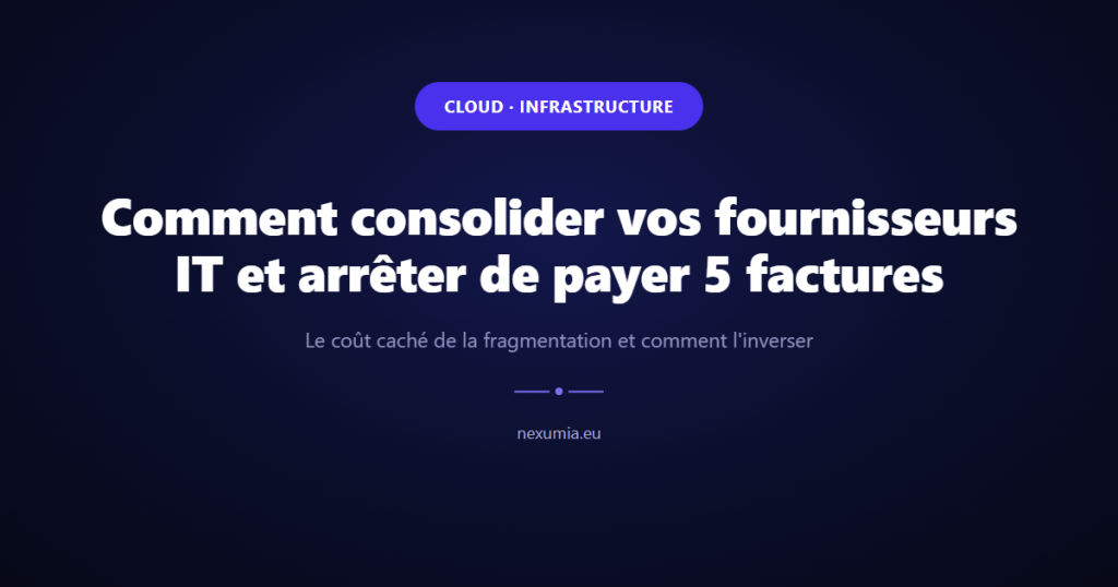 Image de couverture de l'article : Comment consolider vos fournisseurs IT et arrêter de payer 5 factures