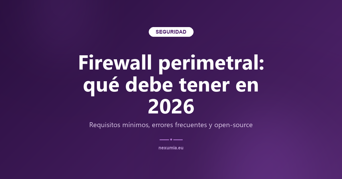 Firewall perimetral: qué debe tener en 2026 — imagen destacada del artículo NEXUMIA