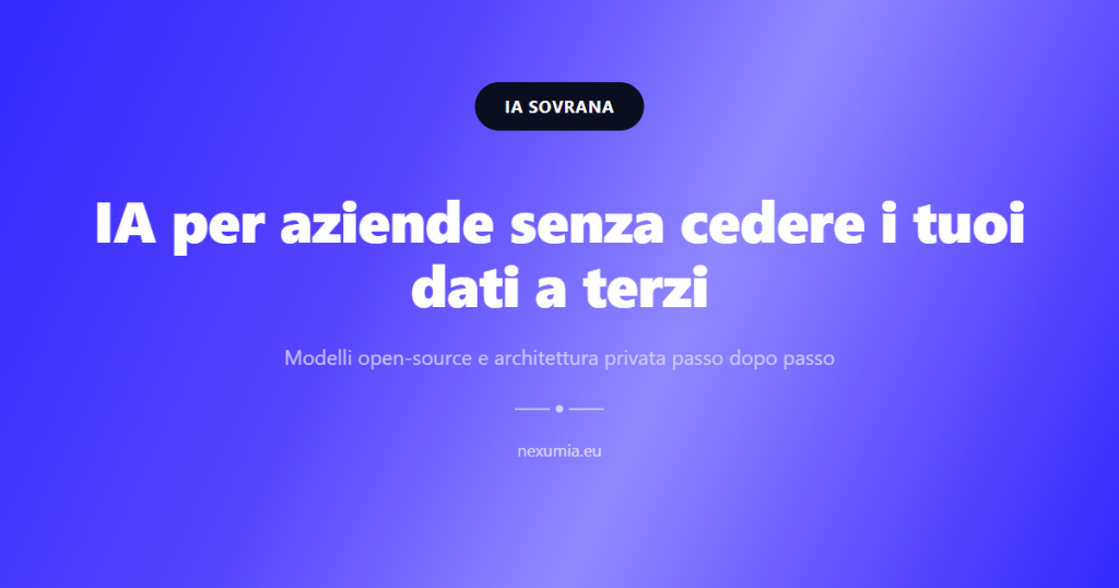 Immagine di copertina dell'articolo: IA per aziende senza cedere i tuoi dati a terzi