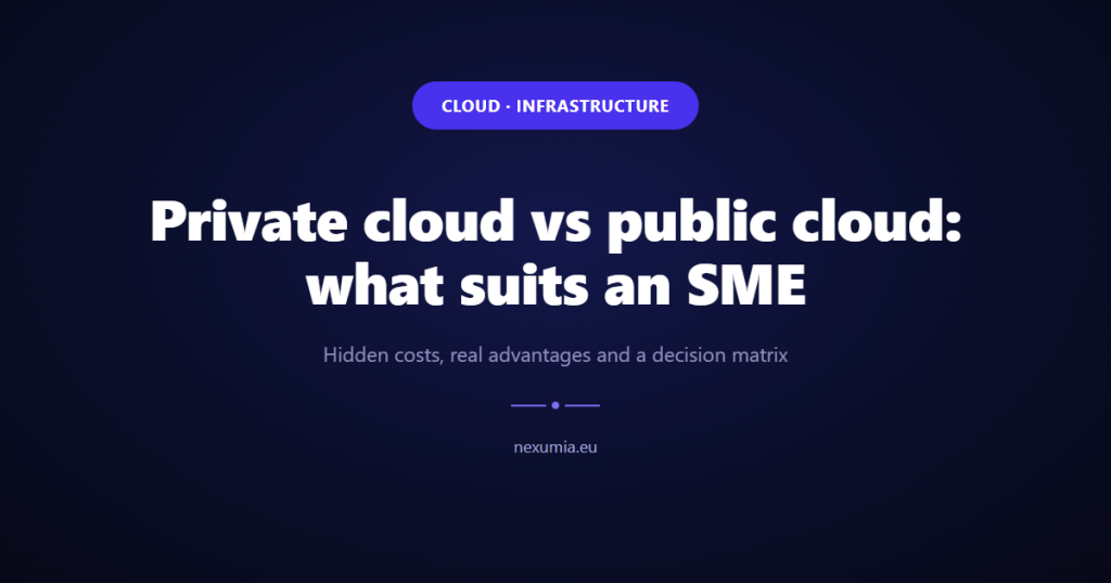 Cover image for the article: Private cloud vs public cloud: what suits an SME