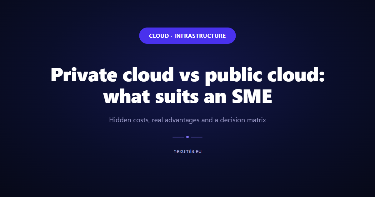 Cover image for the article: Private cloud vs public cloud: what suits an SME