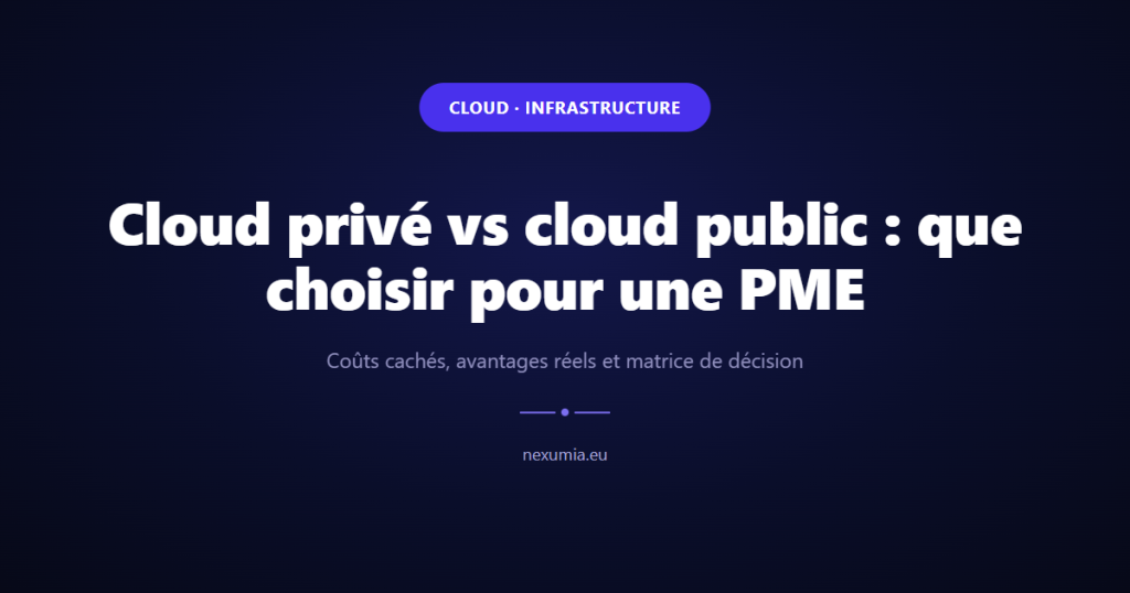Image de couverture de l'article : Cloud privé vs cloud public : que choisir pour une PME