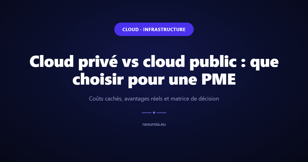 Image de couverture de l'article : Cloud privé vs cloud public : que choisir pour une PME